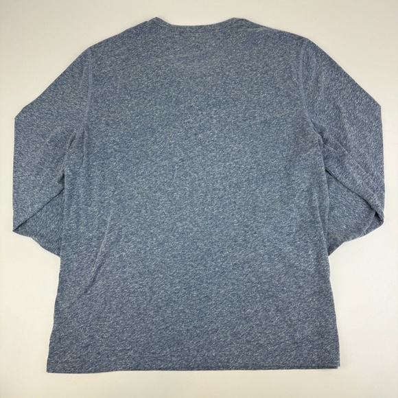 UNTUCKit Mens Size XL Long Sleeve Henley Shirt Blue Cotton Blend - Picture 5 of 5